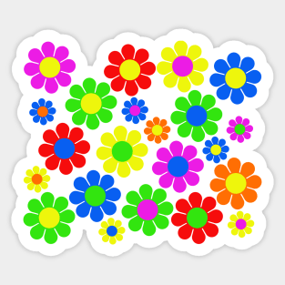 Hippie Flower Daisy Spring Pattern Sticker